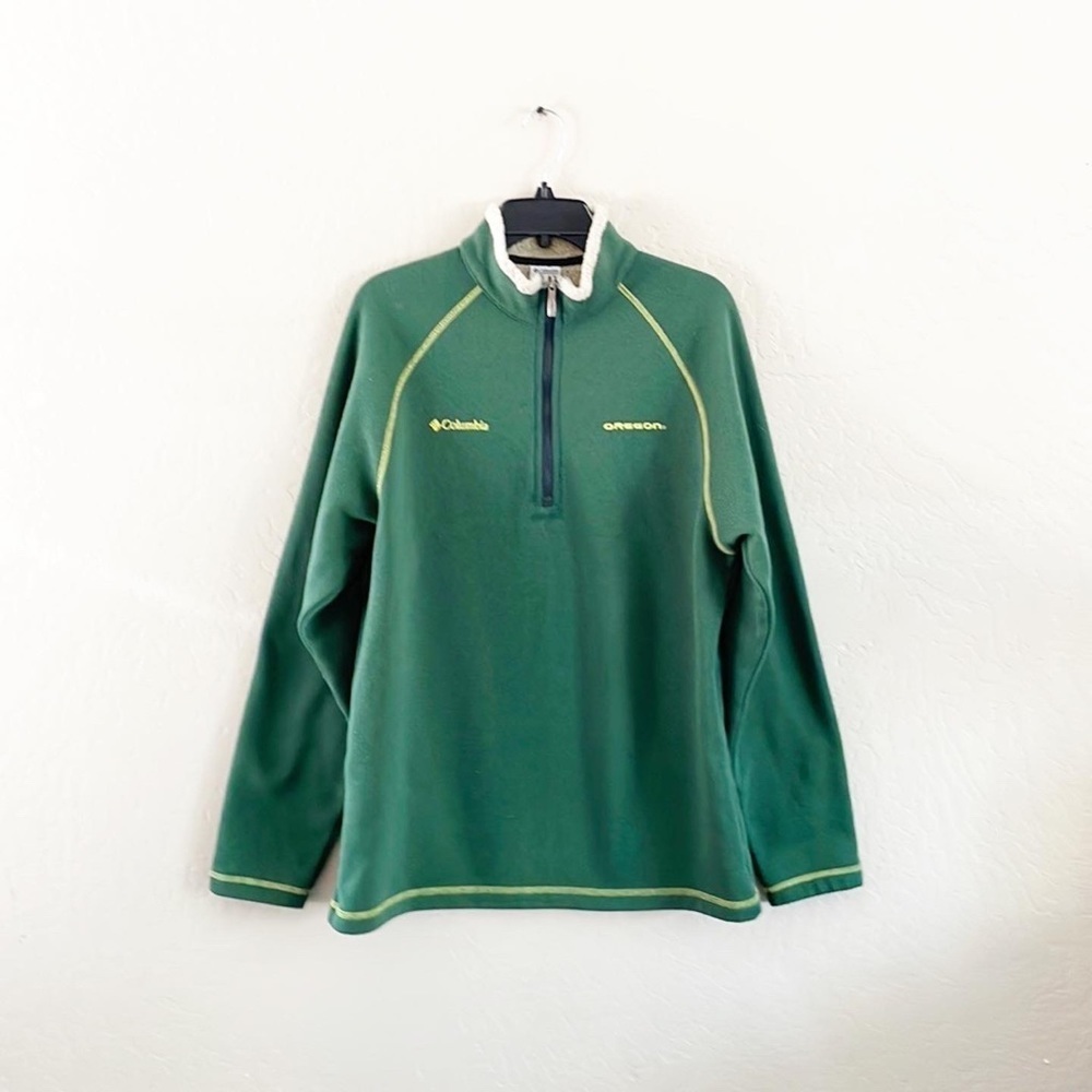 🌿Final Sale Columbia‎ Green Oregon Ducks Pullover 1/4 Zipup
